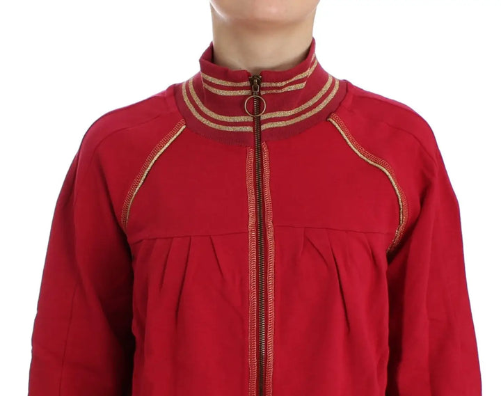 John Galliano Pink Mock Zip Cardigan Sweatshirt Sweater