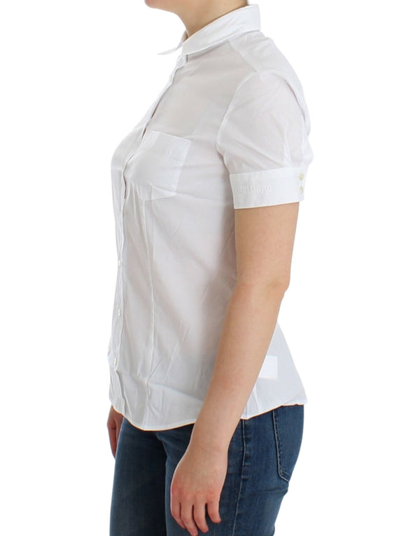 John Galliano Shirts - White Cotton Shirt Top