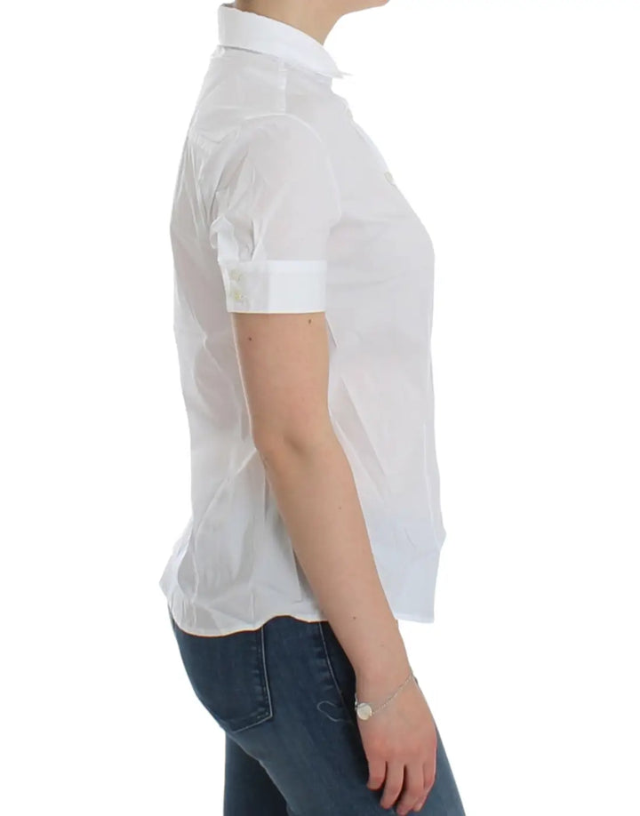 John Galliano White Cotton Shirt Top