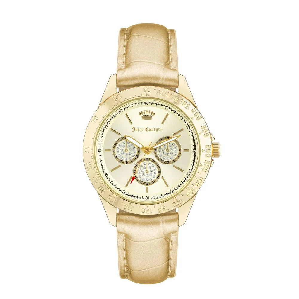 Juicy Couture Gold Quartz Watch with Golden Polipriel Strap