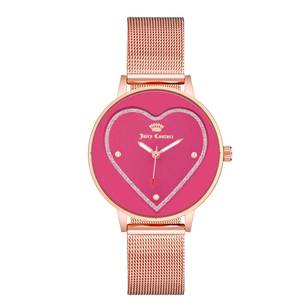 Juicy Couture Multicolor Stainless Steel Pink Quartz Watch 38mm