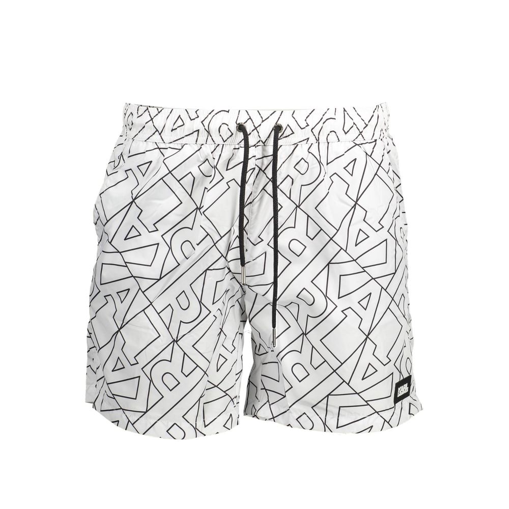 Karl Lagerfeld Bianco Polyester Men’s Swim Boxer