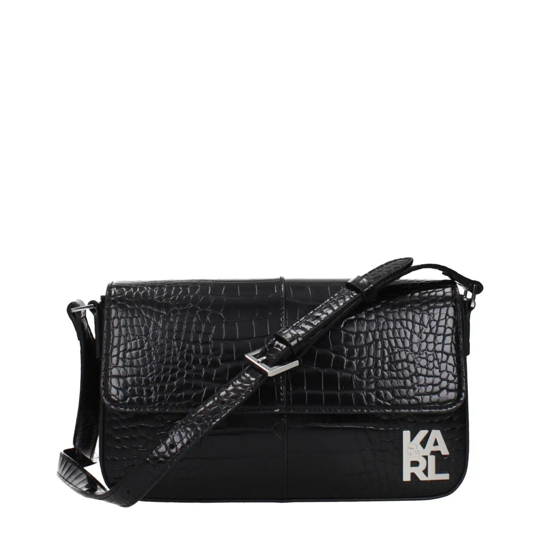 Karl Lagerfeld Black Polyethylene Shoulder Bag