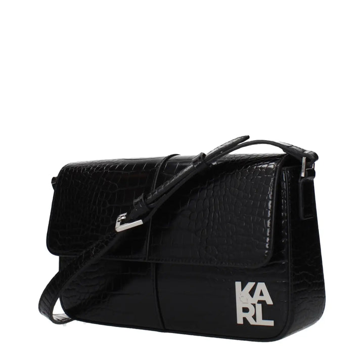 Karl Lagerfeld Black Polyethylene Shoulder Bag