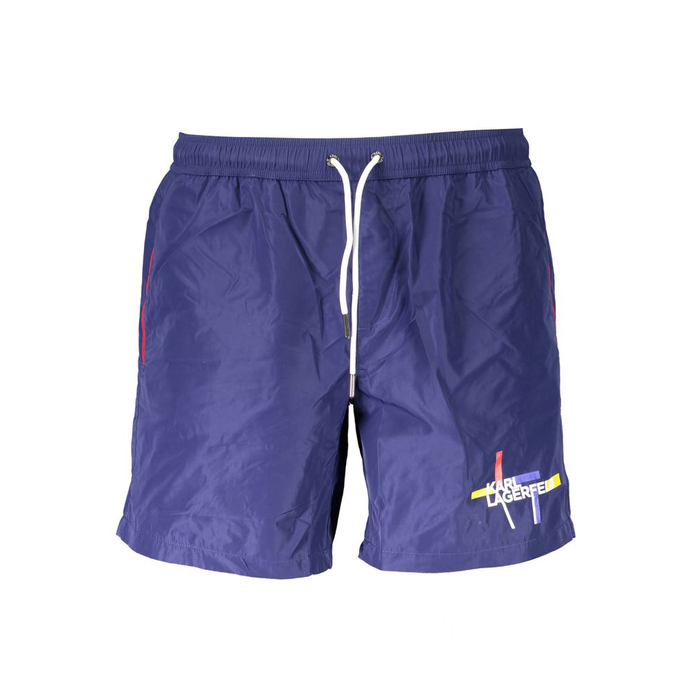 Karl Lagerfeld Blu Polyester Men’s Swim Boxer