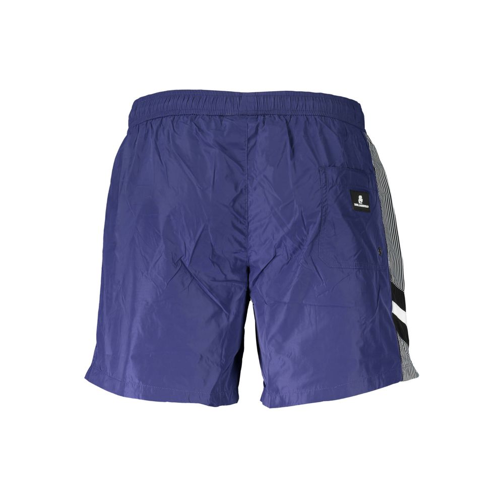 Karl Lagerfeld Blue Polyester Men’s Swim Boxer