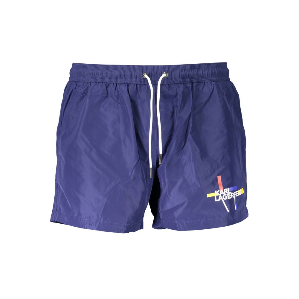 Karl Lagerfeld Blue Polyester Men’s Swim Boxer