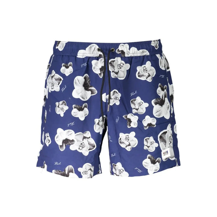 Karl Lagerfeld Blue Polyester Men’s Swim Boxer