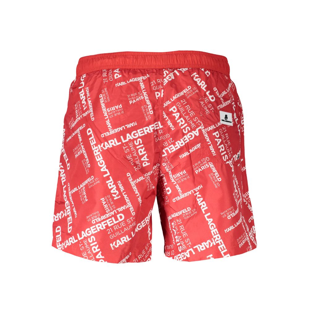 Karl Lagerfeld Rosso Polyester Men’s Swim Boxer