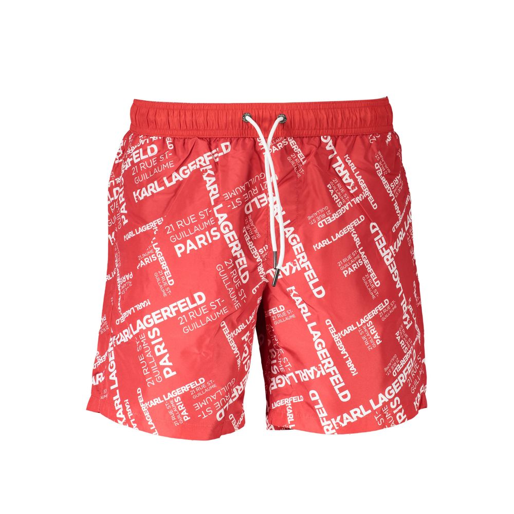 Karl Lagerfeld Rosso Polyester Men’s Swim Boxer