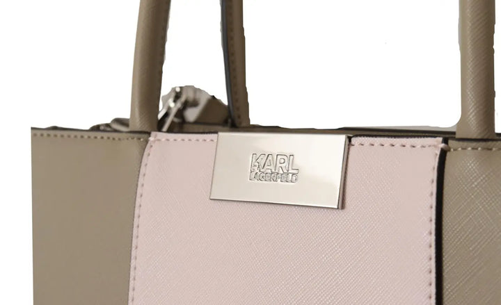 Karl Lagerfeld - Sage Green Polyurethane Tote Shoulder Bag