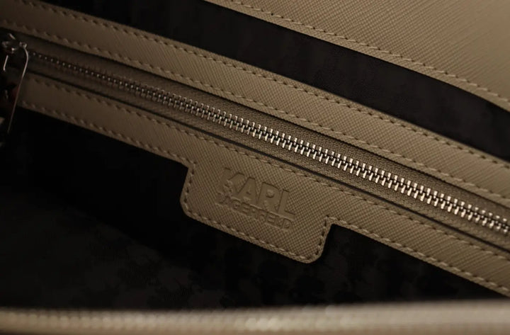 Karl Lagerfeld - Sage Green Polyurethane Tote Shoulder Bag