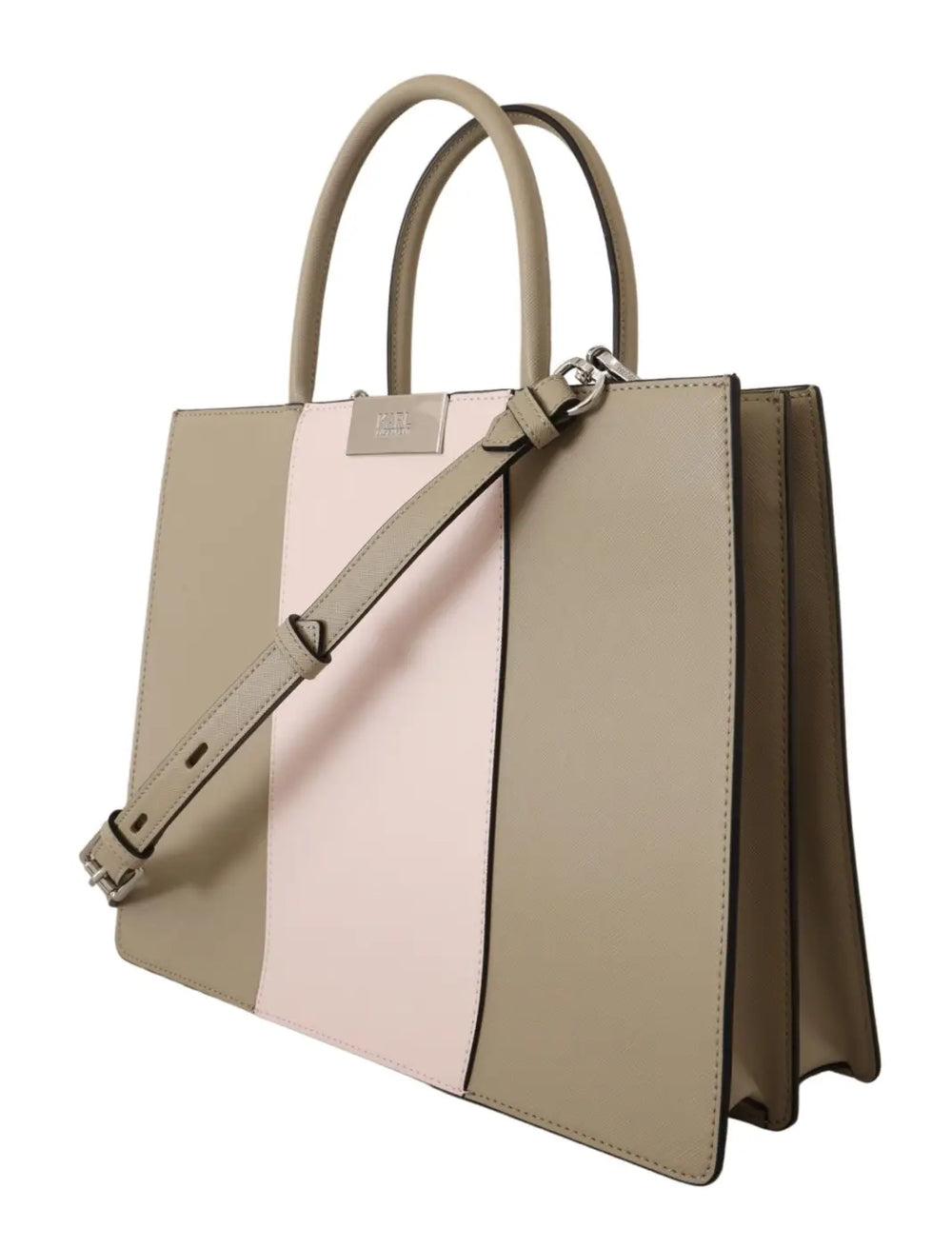 Karl Lagerfeld - Sage Green Polyurethane Tote Shoulder Bag