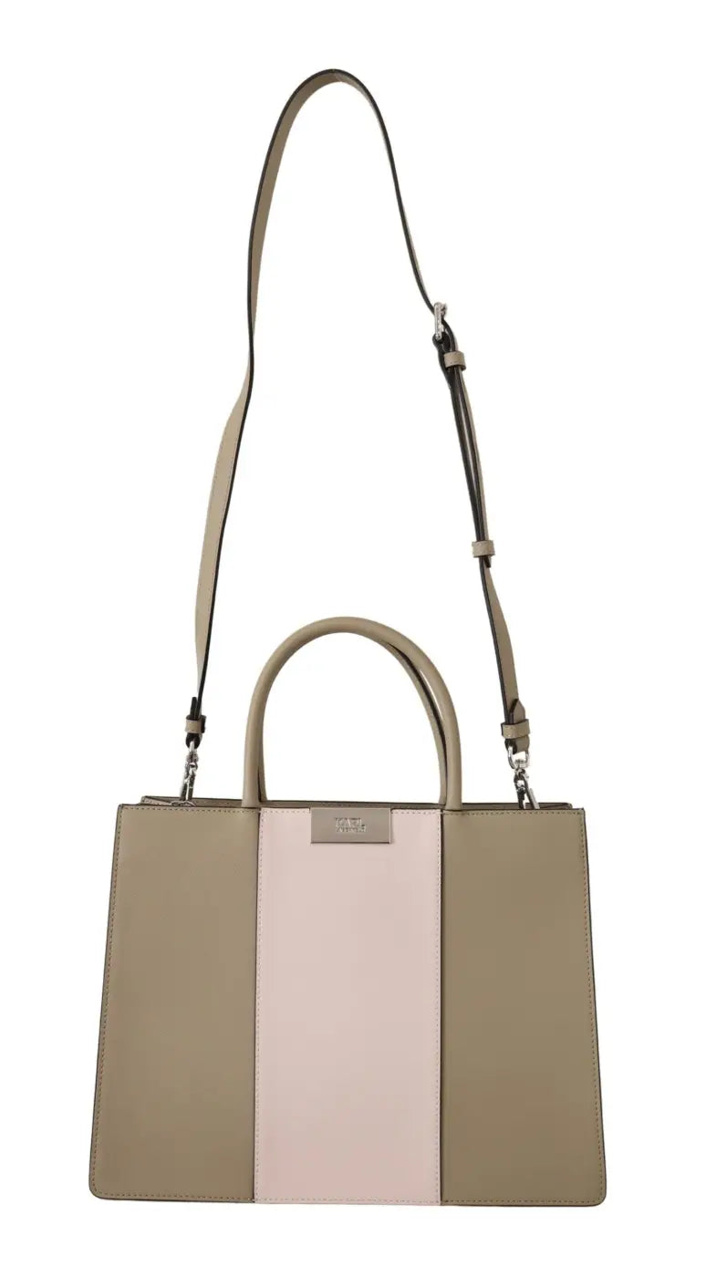 Karl Lagerfeld - Sage Green Polyurethane Tote Shoulder Bag