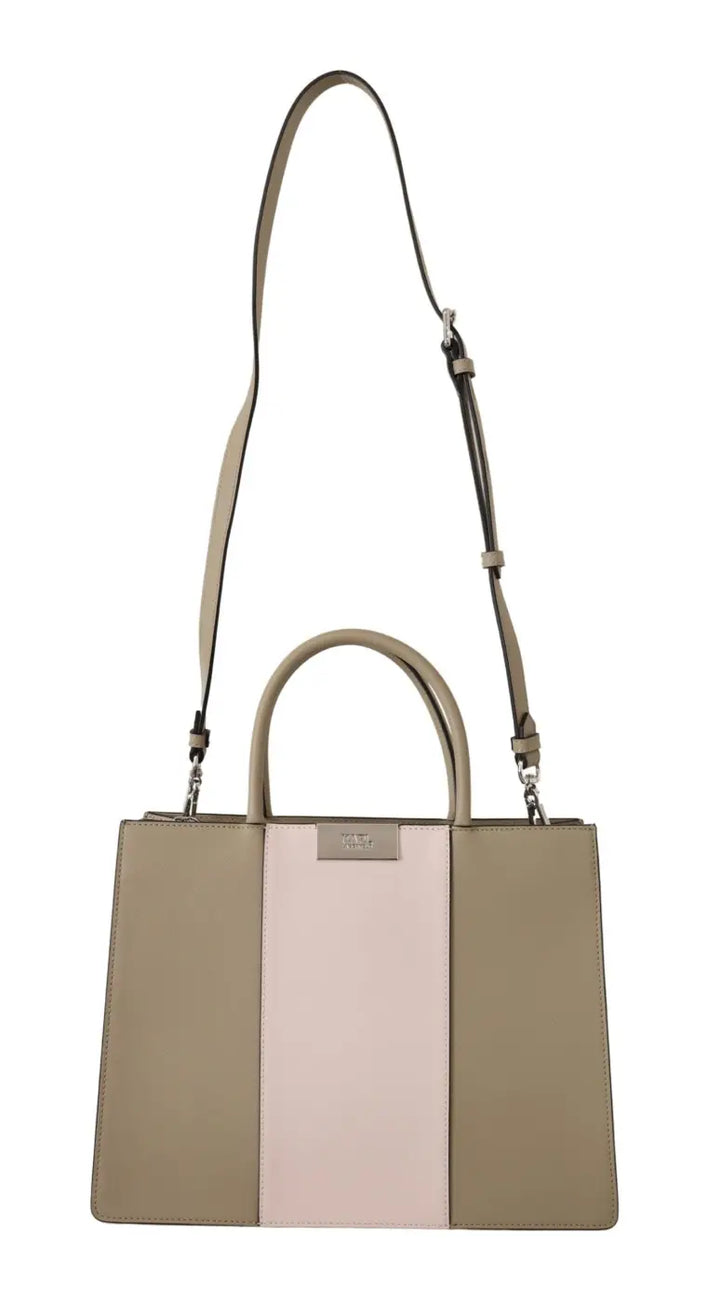 Karl Lagerfeld - Sage Green Polyurethane Tote Shoulder Bag