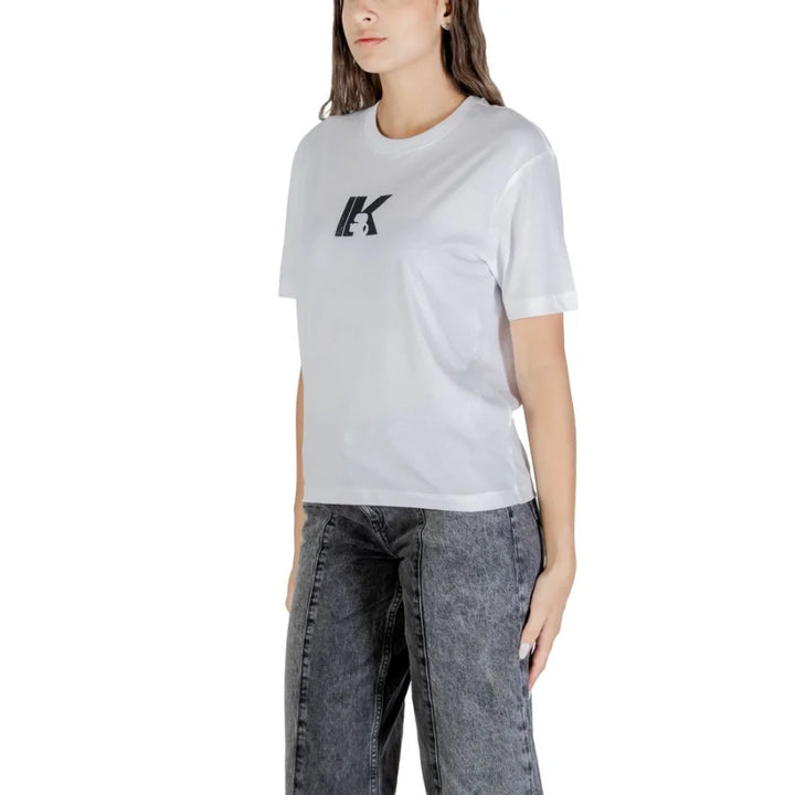 Karl Lagerfeld White Cotton T-Shirt