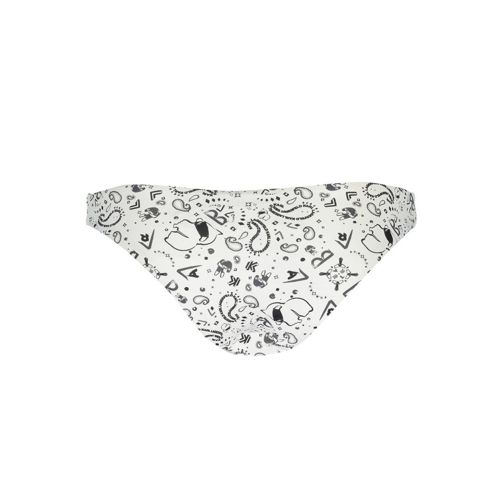 Karl Lagerfeld White Polyamide Women Swim Brief - Women’s