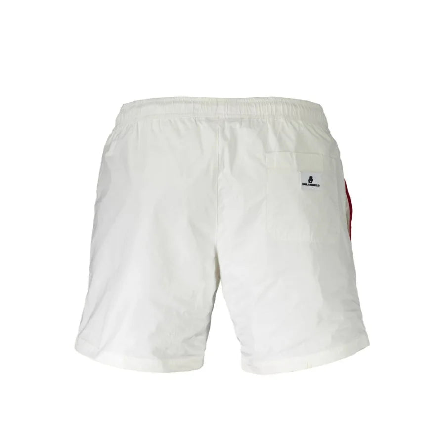 Karl Lagerfeld White Polyester Men’s Swim Boxer