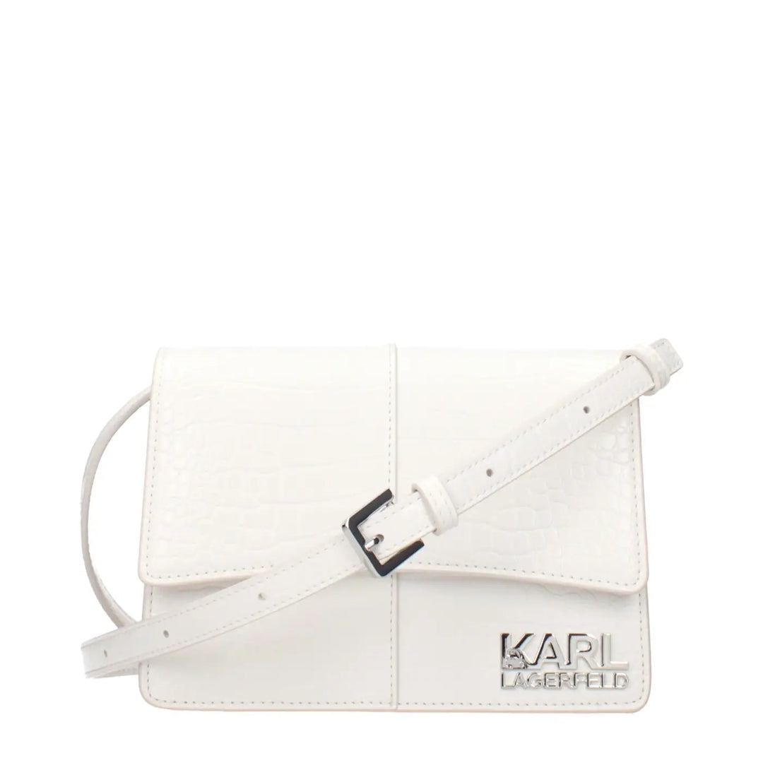 Karl Lagerfeld White Polyethylene Crossbody Bag