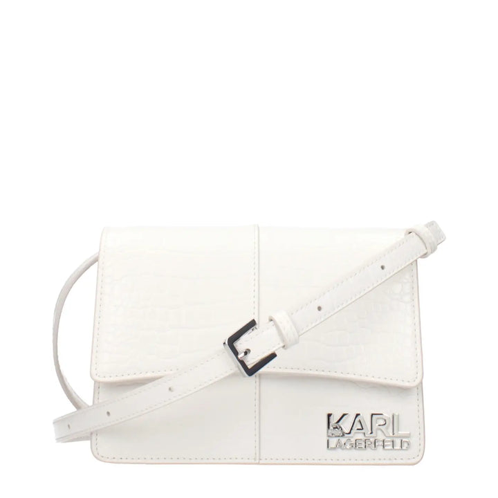 Karl Lagerfeld White Polyethylene Crossbody Bag