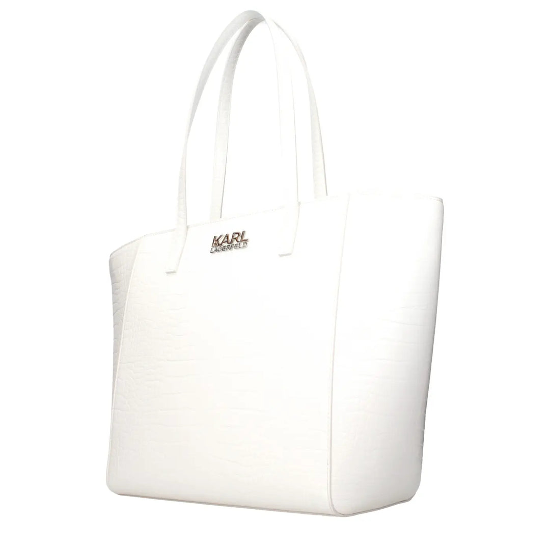 Karl Lagerfeld White Polyethylene Shoulder Bag