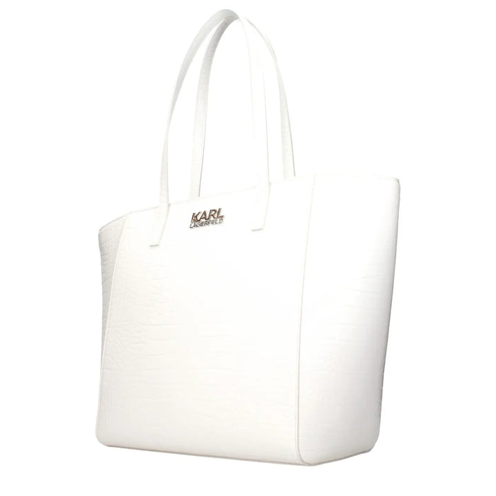 Karl Lagerfeld White Polyethylene Shoulder Bag
