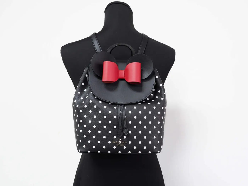 Kate Spade - Disney Minnie Mouse Medium Leather Backpack Bookbag Bag