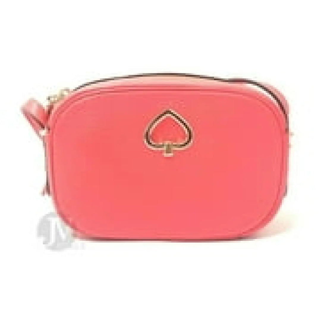Kate Spade New York Women’S Kourtney Pebbled Leather Zip Around Camera Crossbody Bag (Stoplight)
