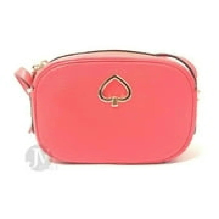 Kate Spade New York Women’S Kourtney Pebbled Leather Zip Around Camera Crossbody Bag (Stoplight)