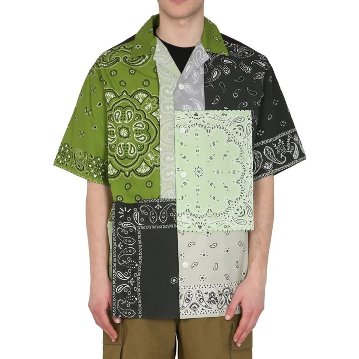 Kenzo Bicolor Cotton Shortsleeve Shirt