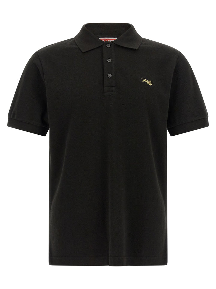 Kenzo Black Cotton Polo Shirt