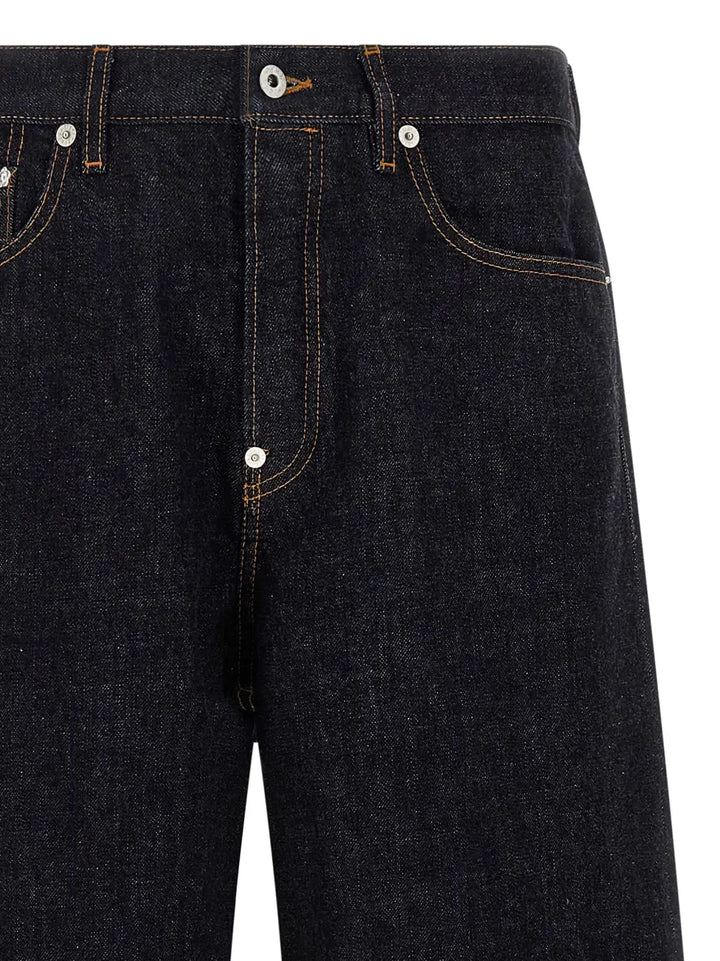 Kenzo Blue Cotton Straight-leg Jeans
