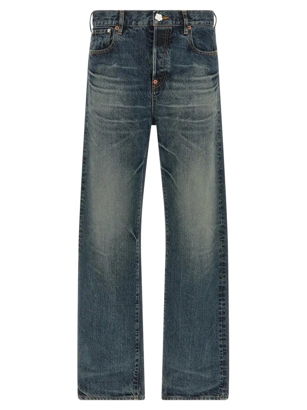 Kenzo Blue Cotton Straight-leg Jeans