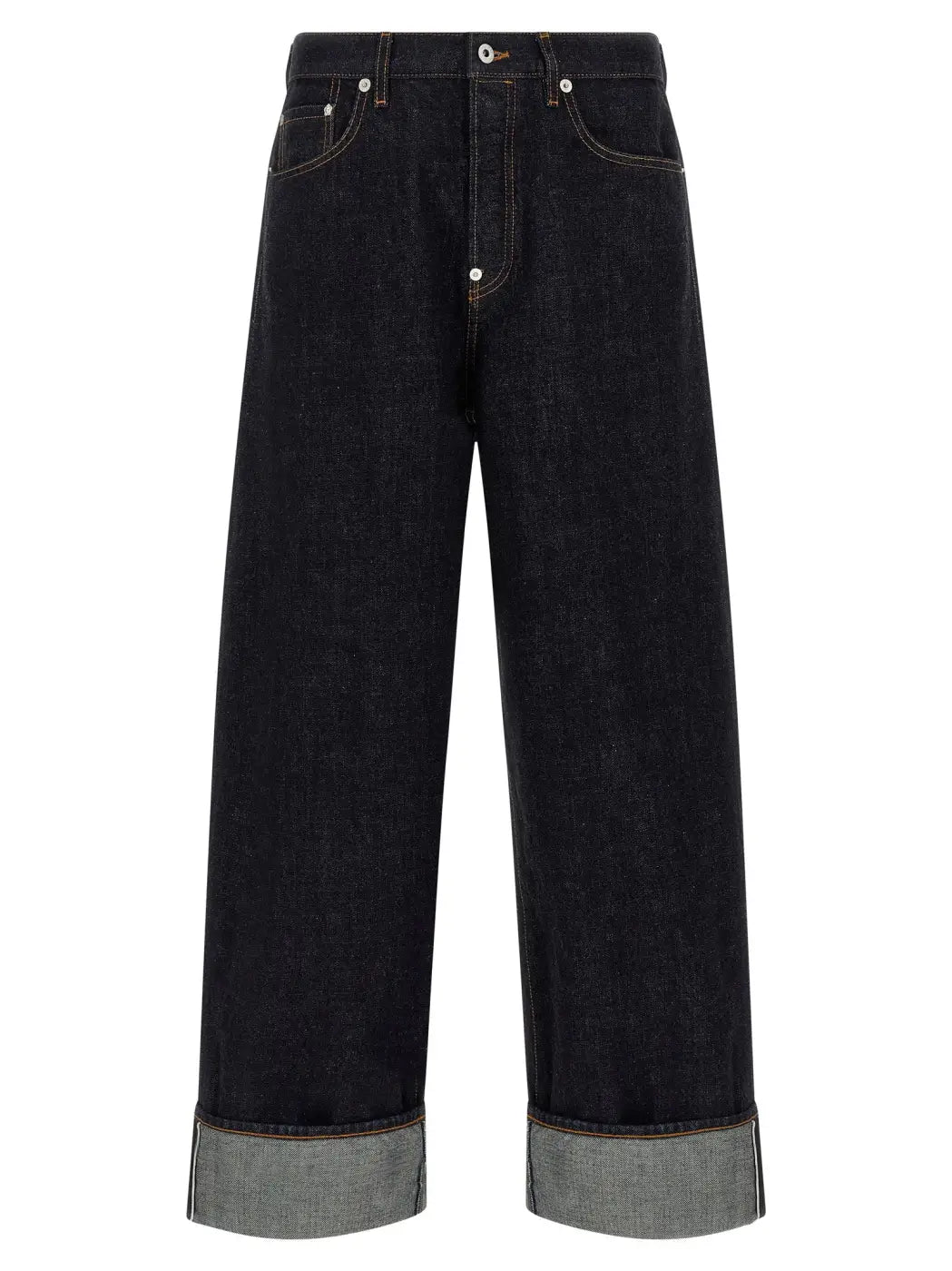 Kenzo Blue Cotton Straight-leg Jeans