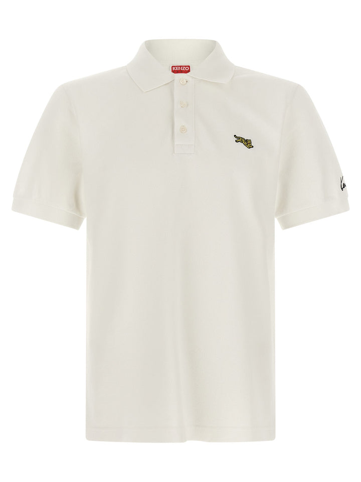Kenzo White Cotton Polo Shirt