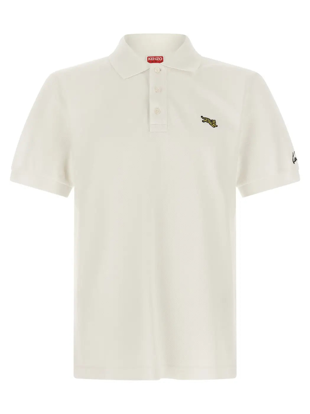 Kenzo White Cotton Polo Shirt