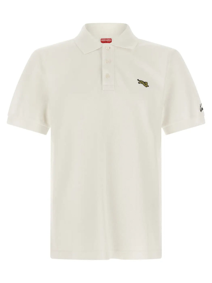 Kenzo White Cotton Polo Shirt
