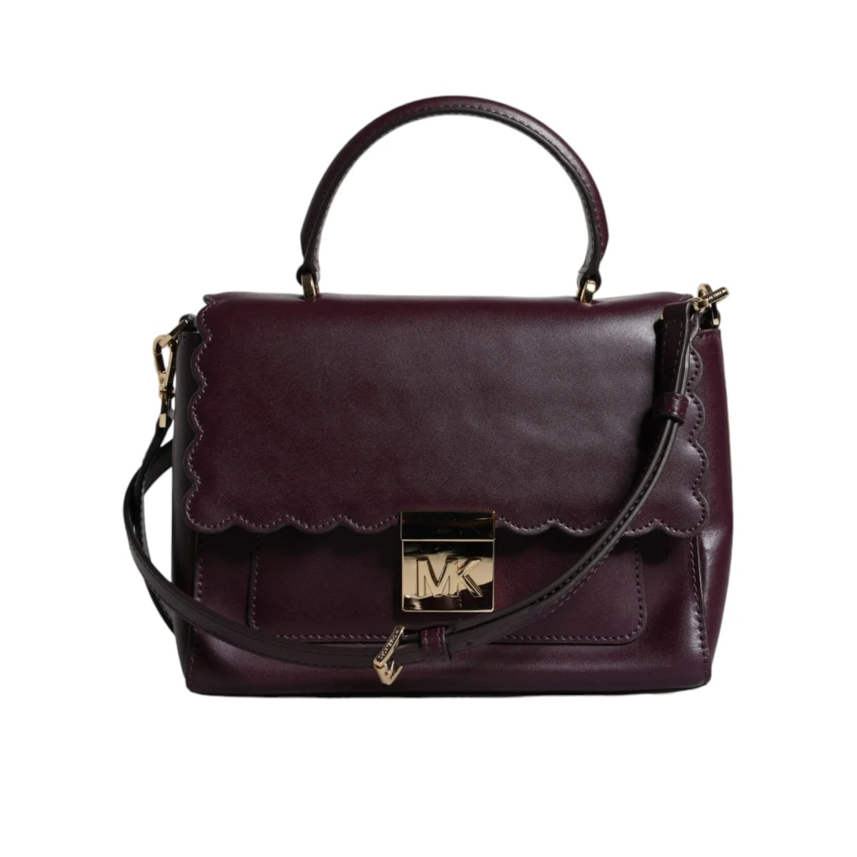 Kors Mindy Satchel Bag with Gold Hardware Authentic Leather Michael