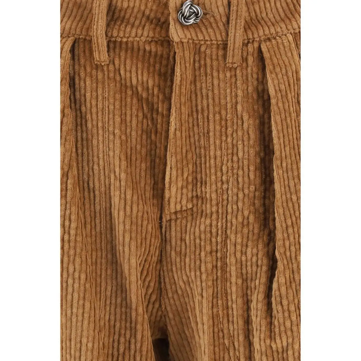 Kristina Ti Brown Cotton Casual Pants