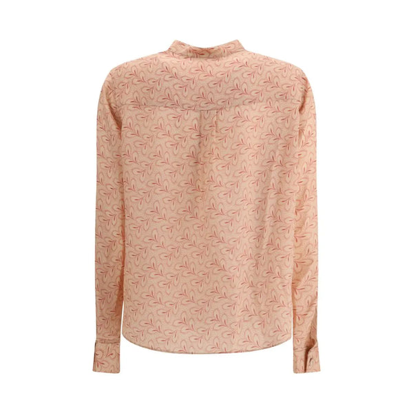 Kristina Ti Light Pink Silk Pattern Shirt