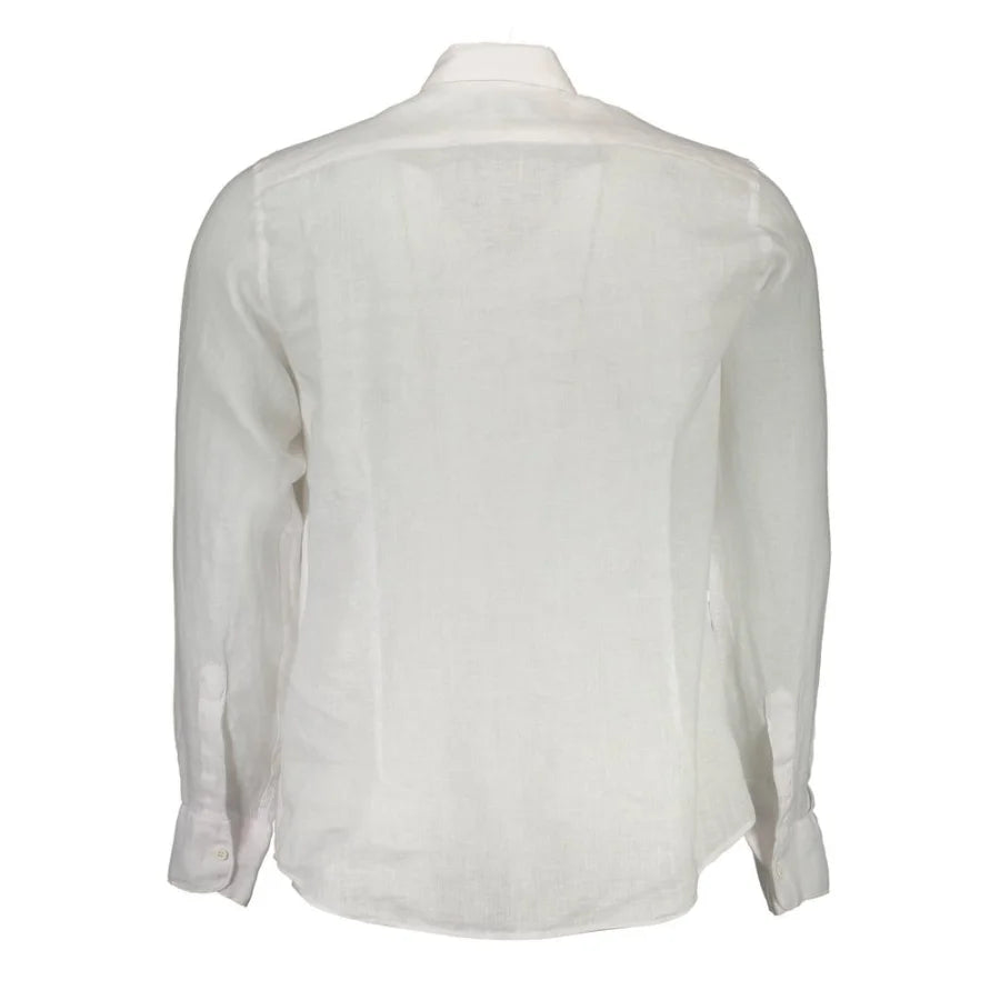 La Martina Bianco Linen Mens Shirt