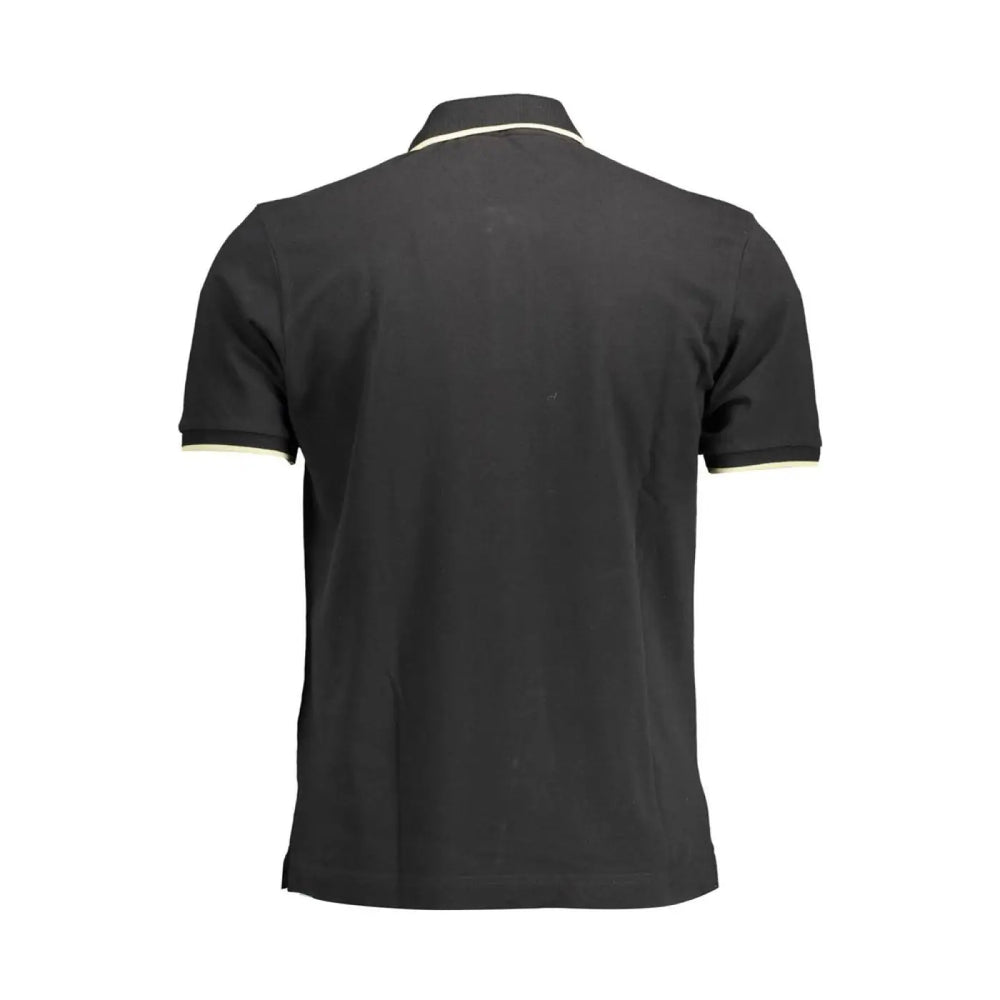La Martina Black Cotton Men’s Polo Shirt