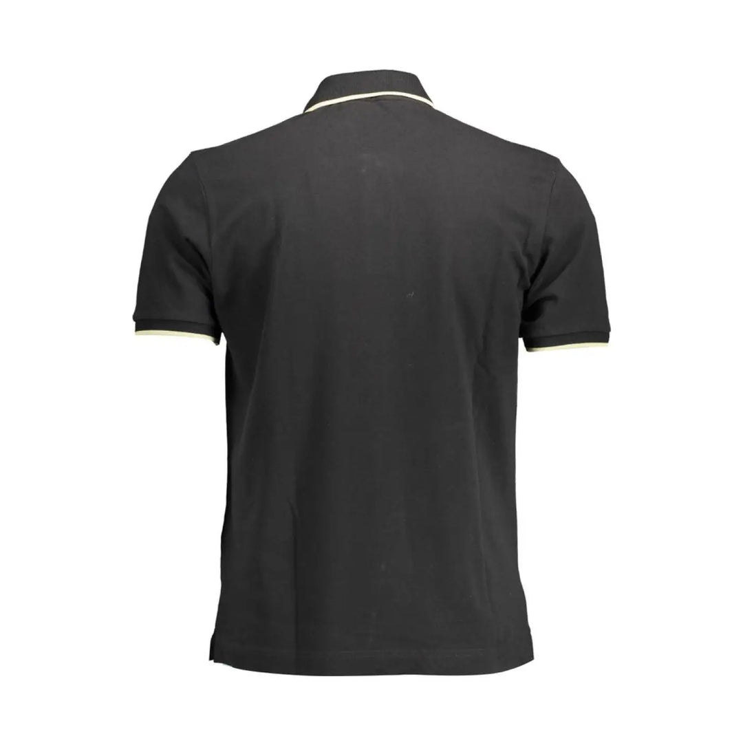 La Martina Black Cotton Men’s Polo Shirt