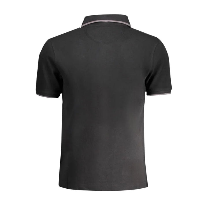 La Martina Black Cotton Men’s Polo Shirt