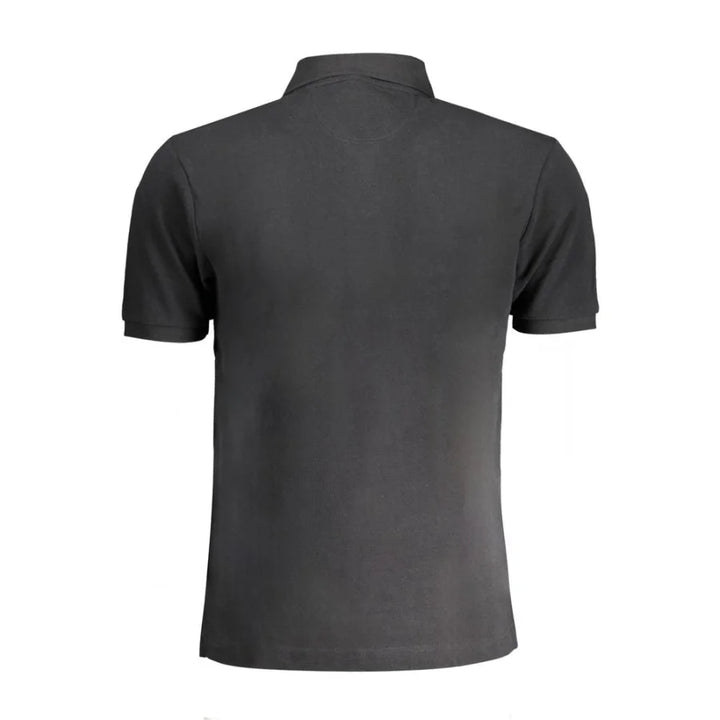 La Martina Black Cotton Men’s Polo Shirt