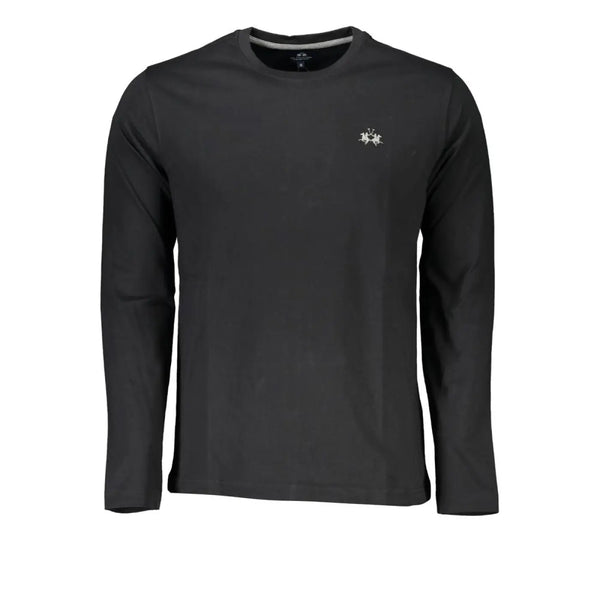 La Martina Black Cotton Men’s T-Shirt
