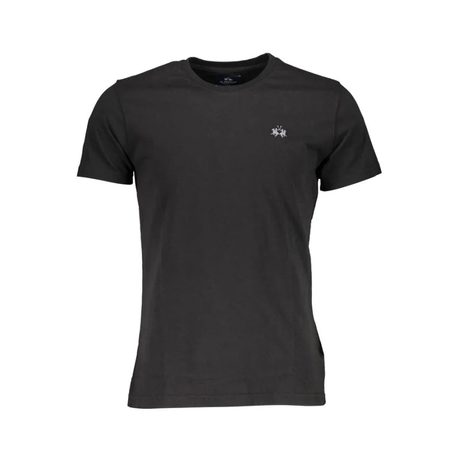 La Martina Black Cotton Men’s T-Shirt
