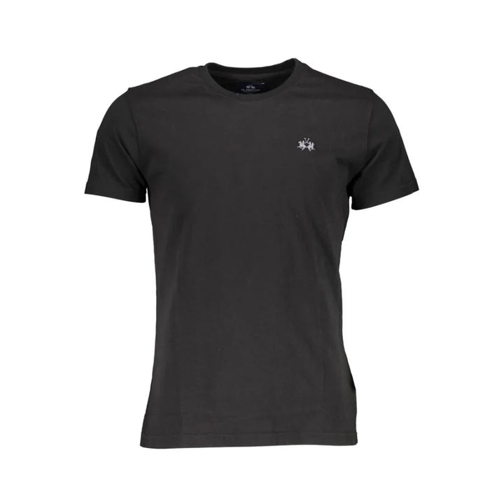 La Martina Black Cotton Men’s T-Shirt