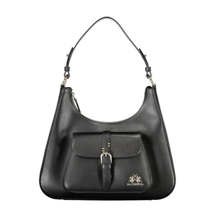 La Martina Black Leather Women’s Shoulder Bag