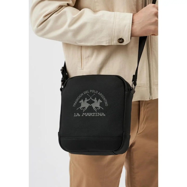 Men’s La Martina Black Polyethylene Crossbody Bag